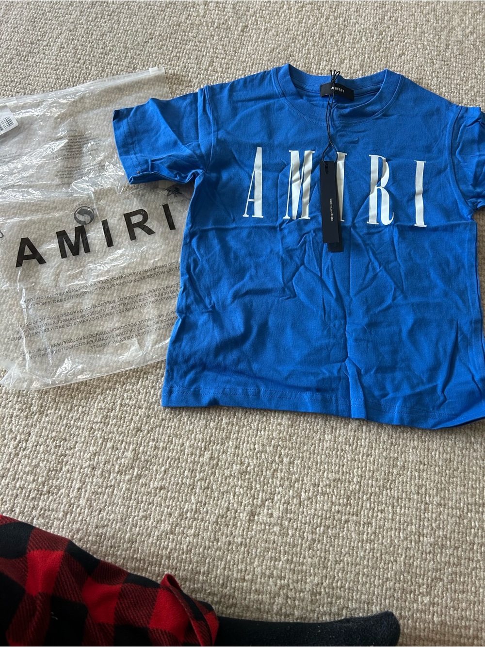 AMIRI Kids Royal Blue Logo Tee